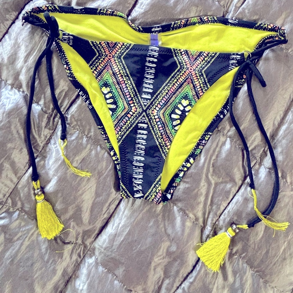 Radio Fiji Yellow Tassels Boho Bikini Bottom
